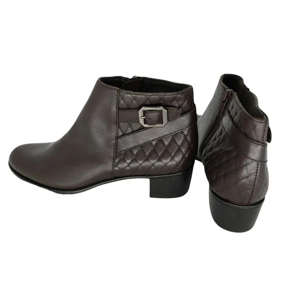 Munro Ankle Boots Bootie Jolynn Quilted Stack Block Heel - Picture 8 of 12